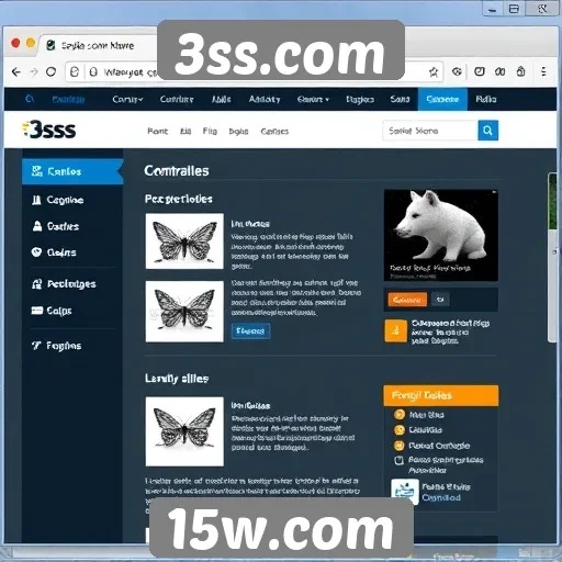 Análise da interface do usuário no site 3ss.com